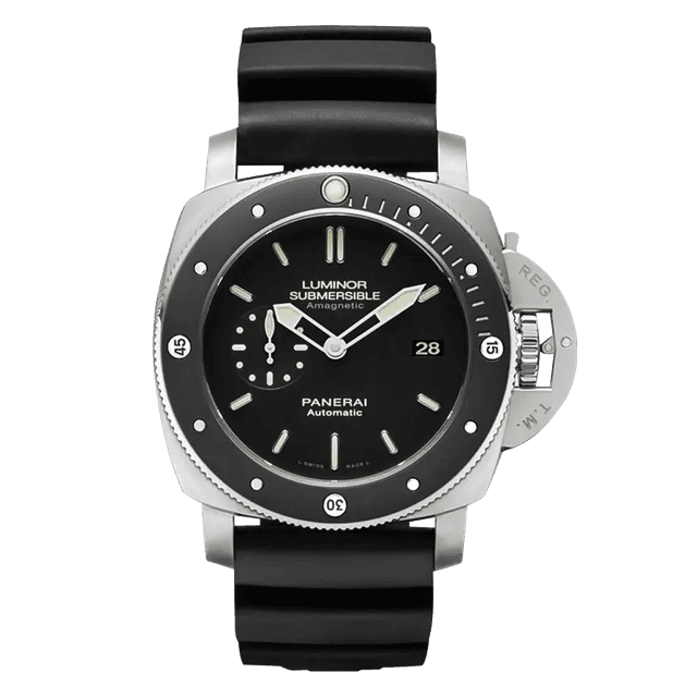 LUMINOR 1950 47 SUBMERSIBLE TITANIUM RUBBER BLACK Q592/800