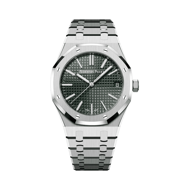 Royal Oak 41mm, Steel, Green dial, Bracelet