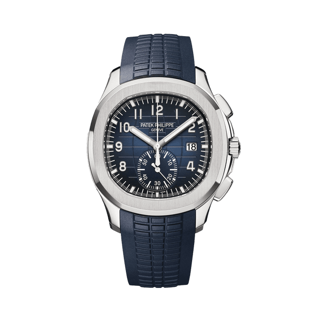 Aquanaut Chrono, WG, Blue Dial, Blue Rubber Strap