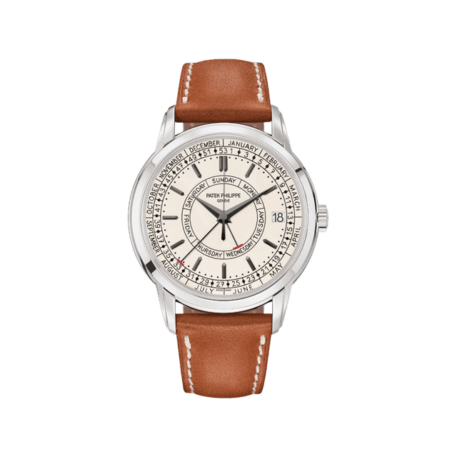 Calatrava Weekly Calendar, Steel, 40mm Leather Strap