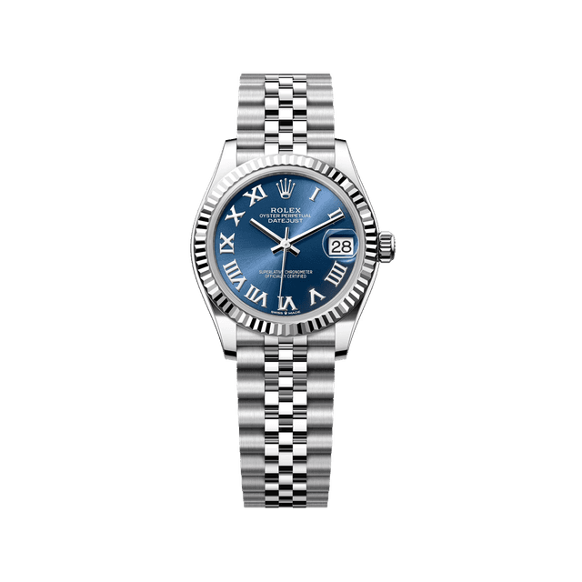Datejust 31mm, st/wg, Blue Roman dial, Jubilee Bracelet