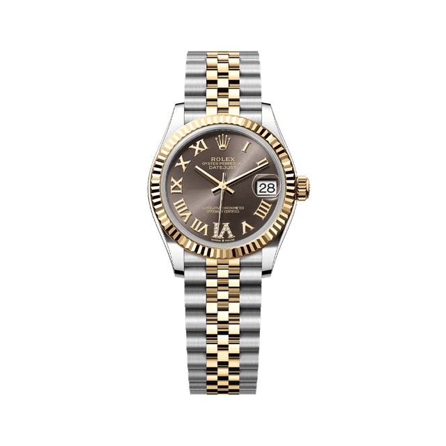 Datejust 31mm, st/yg, Dark Grey VI diam dial, Jubilee Bracelet